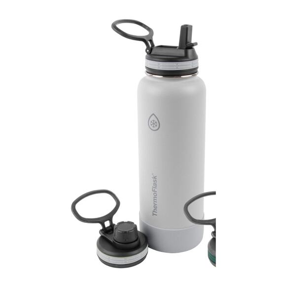 ThermoFlask 40oz Insulated Stainless Steel Bottle with Spout Lid, Gray NWT - Picture 6 of 11